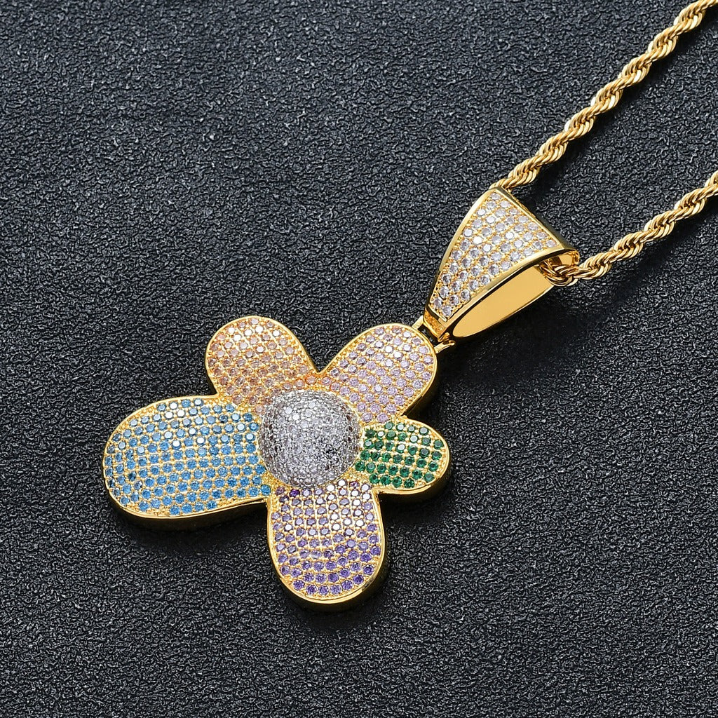 Tyler's Flower Pendant Necklace Rapper Chain