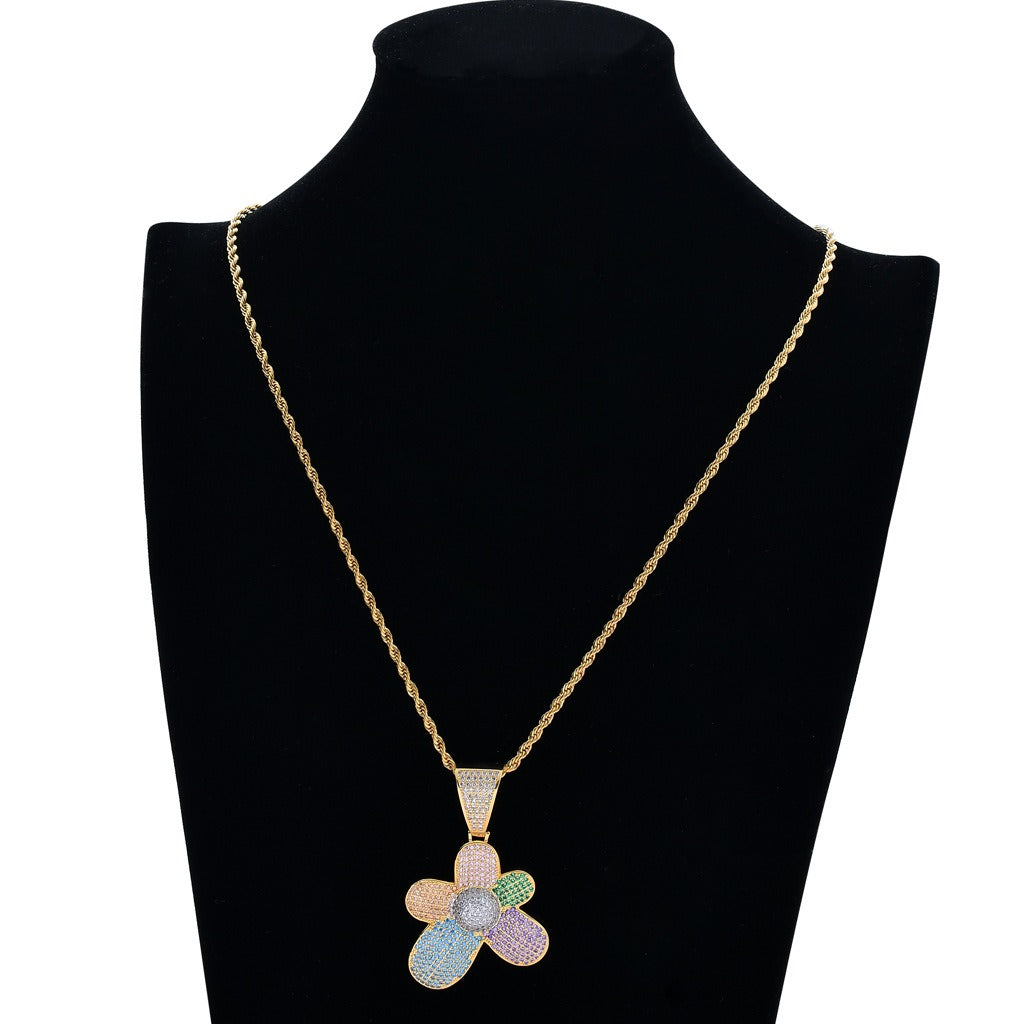 Tyler's Flower Pendant Necklace Rapper Chain