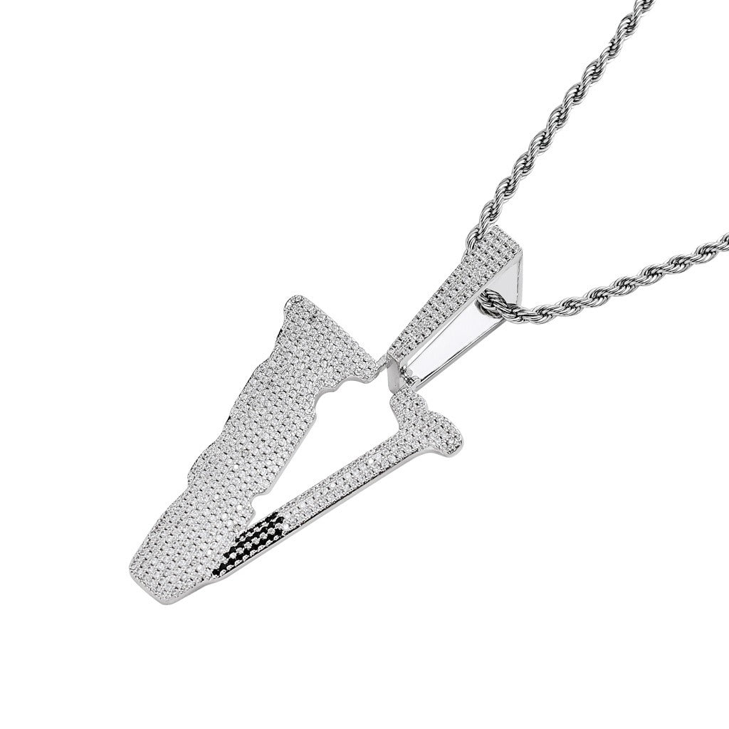 Nano Lil Uzi Vlone V Pendant Rapper Chain