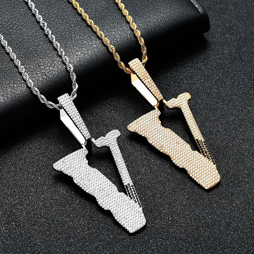 Nano Lil Uzi Vlone V Pendant Rapper Chain