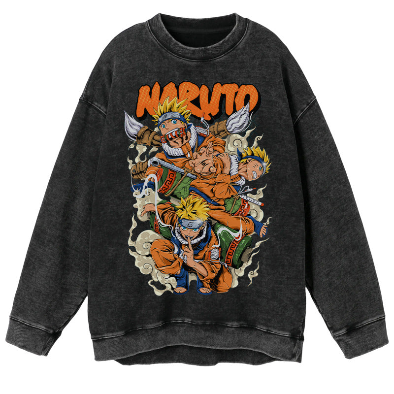 Pull vintage graphique rétro Naruto