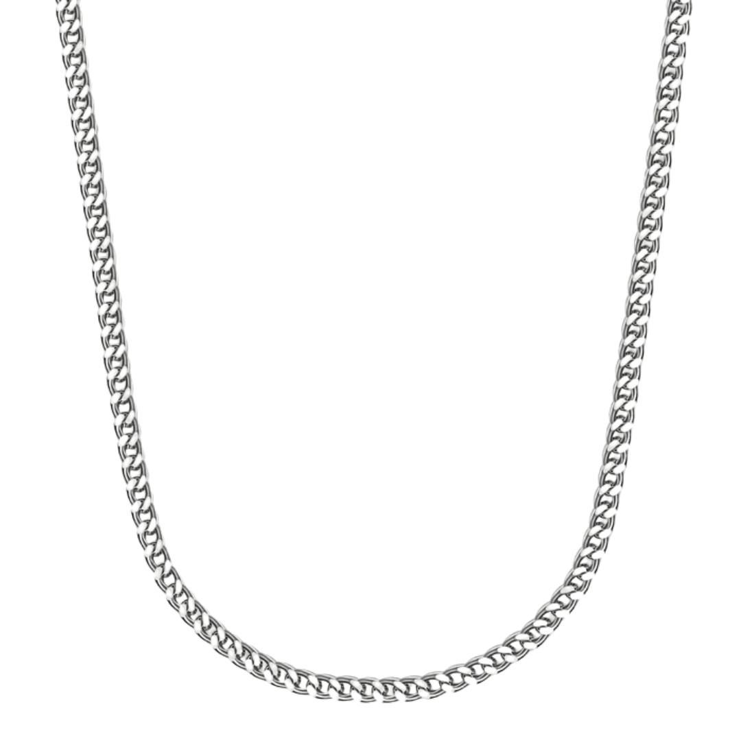 3mm Silver Franco Cuban Chain Necklace