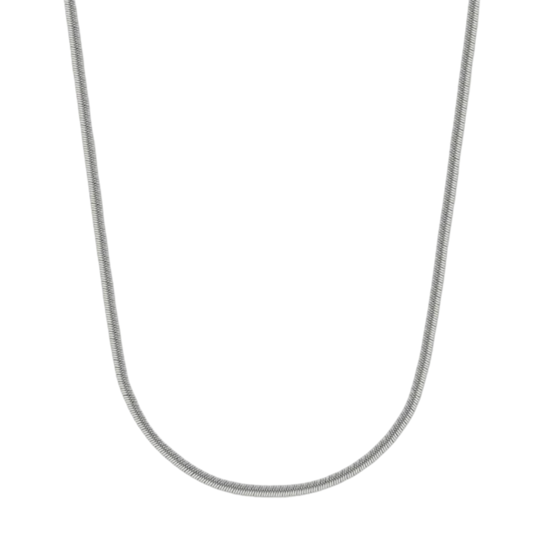 Flat Snake Chain (Silver) - 2mm