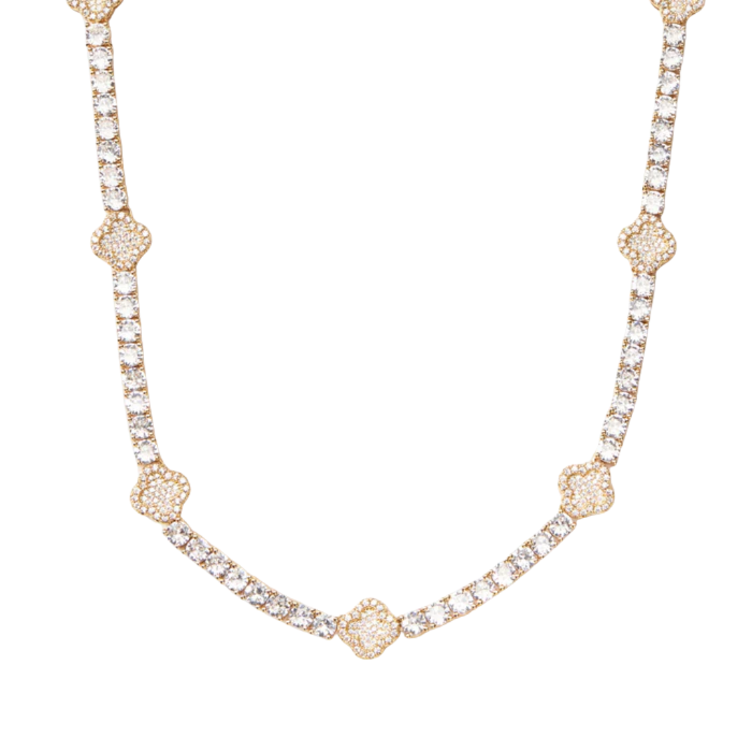 Clover Tennis Chain (Gold) - 4mm