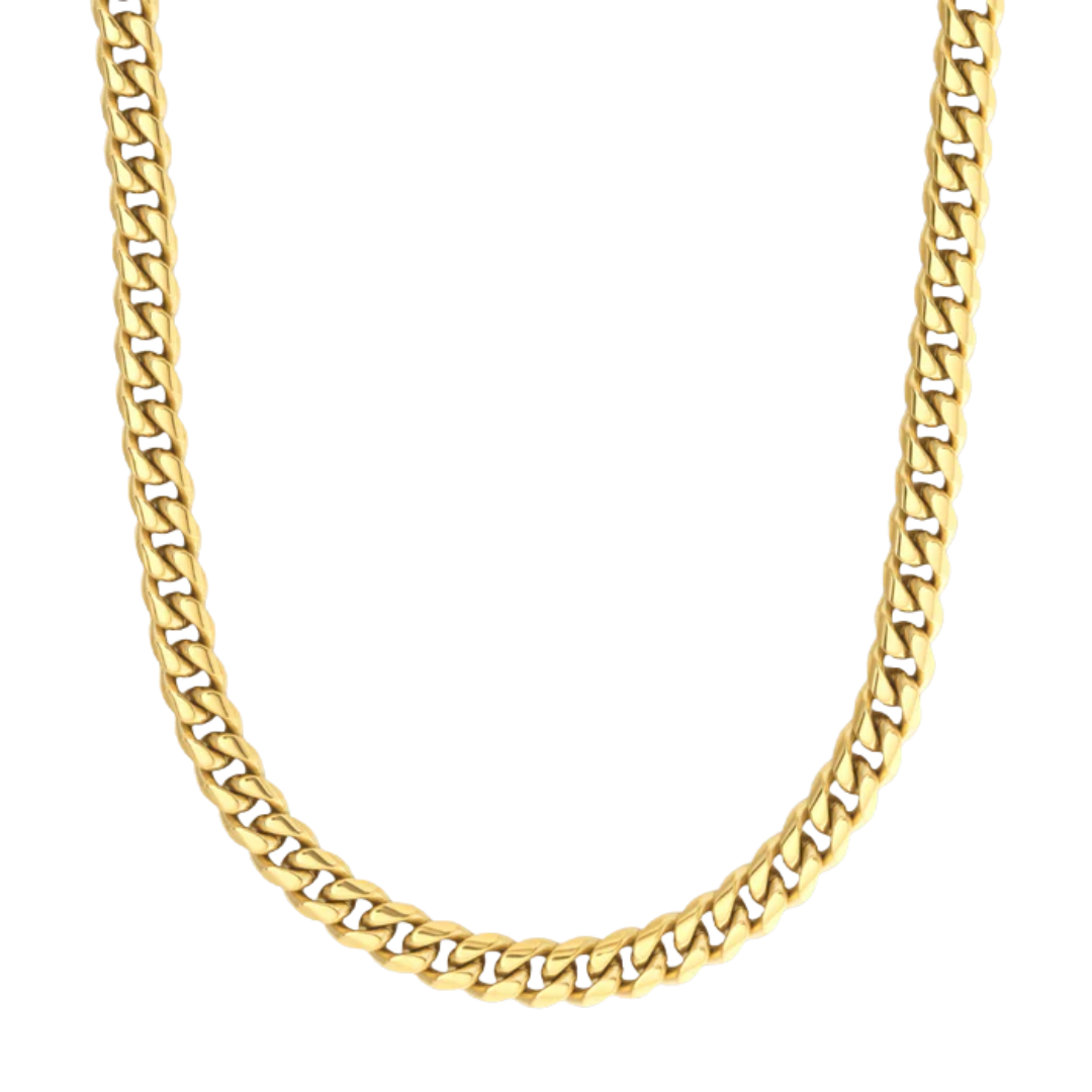 5mm Gold Cuban Link Chain + Bracelet Bundle