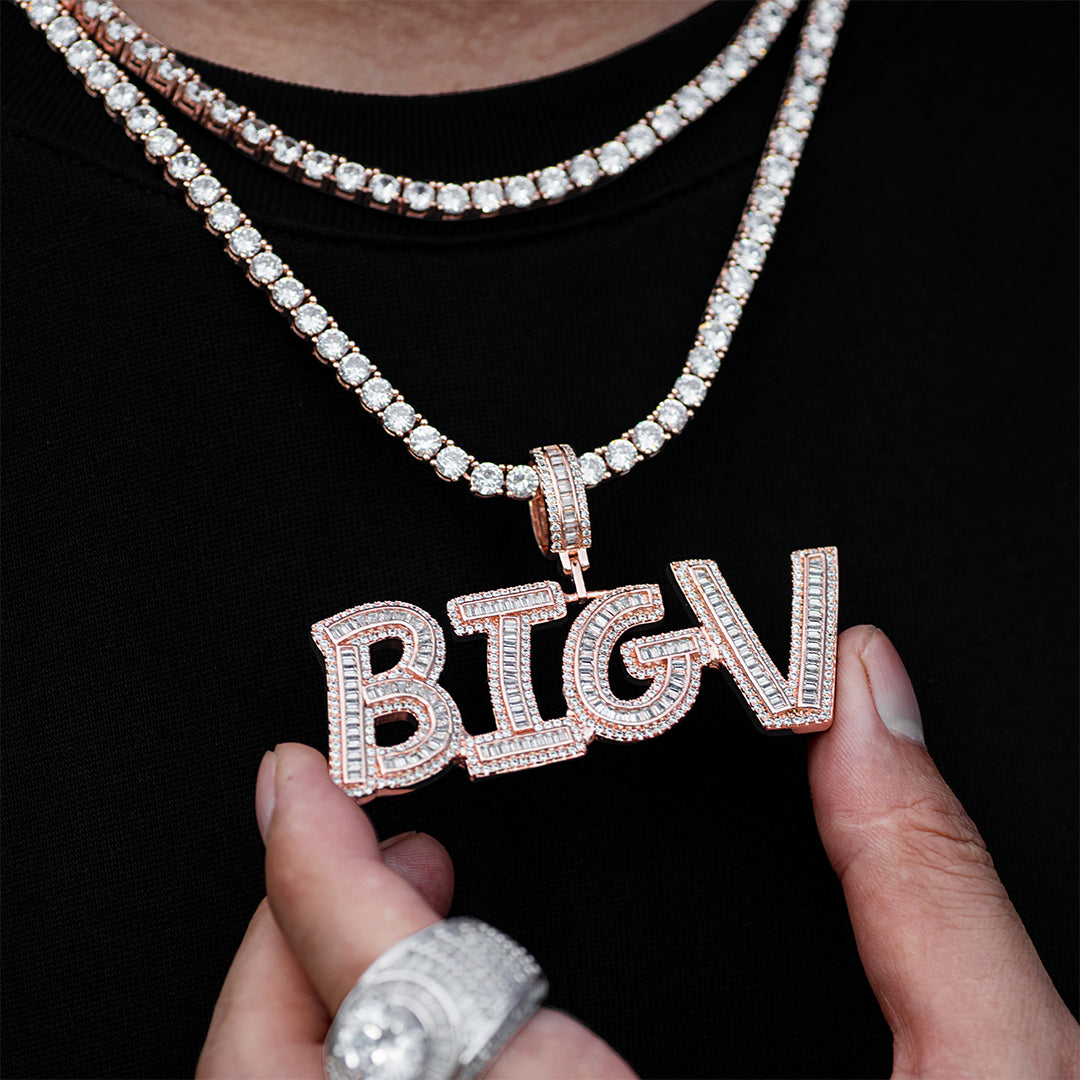 VVS Jewelry Custom Baguette Name Necklace
