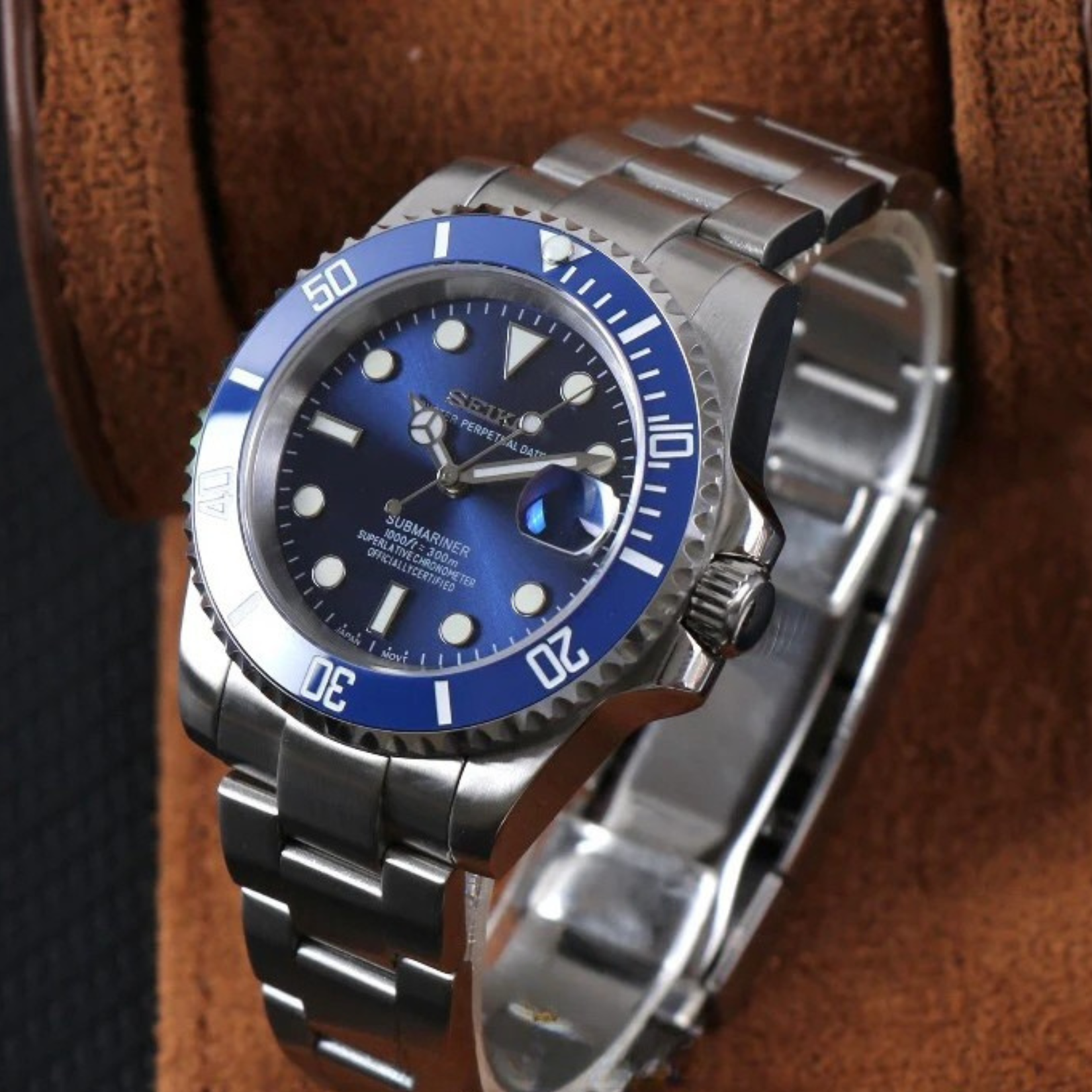 Seiko Mod Submariner | Smurf Blue