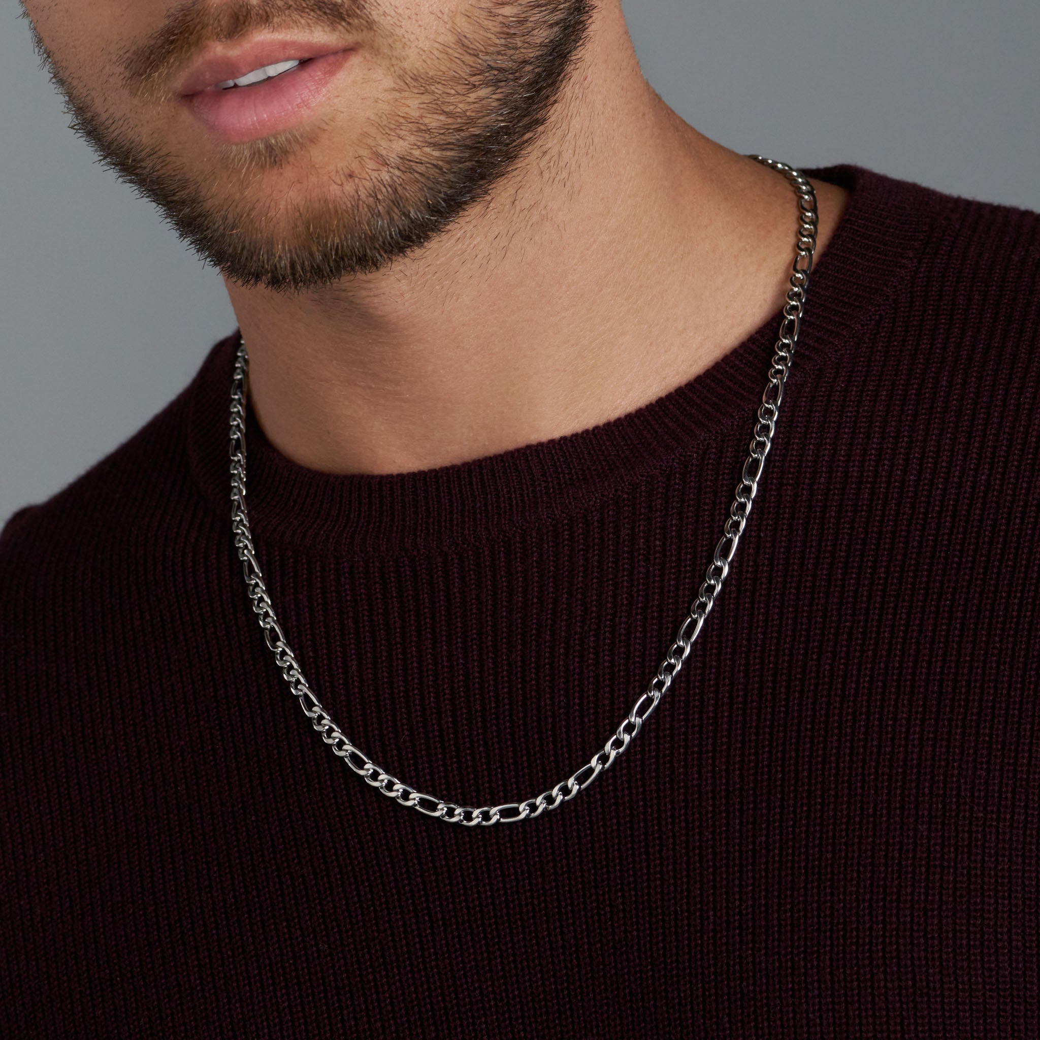 5mm 316L Stainless Steel Figaro Chain