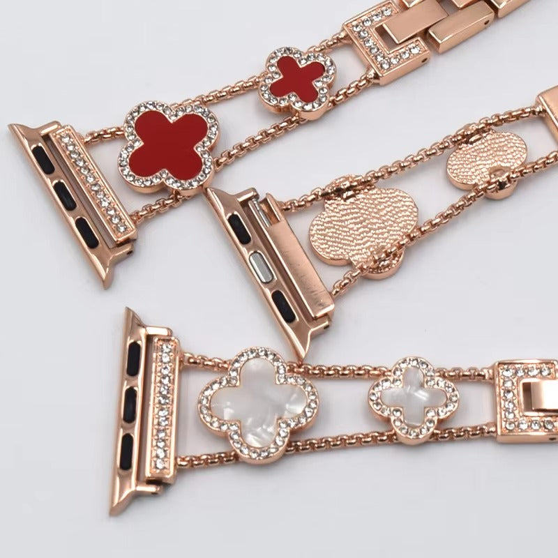 Bracelet Apple Watch trèfle glacé