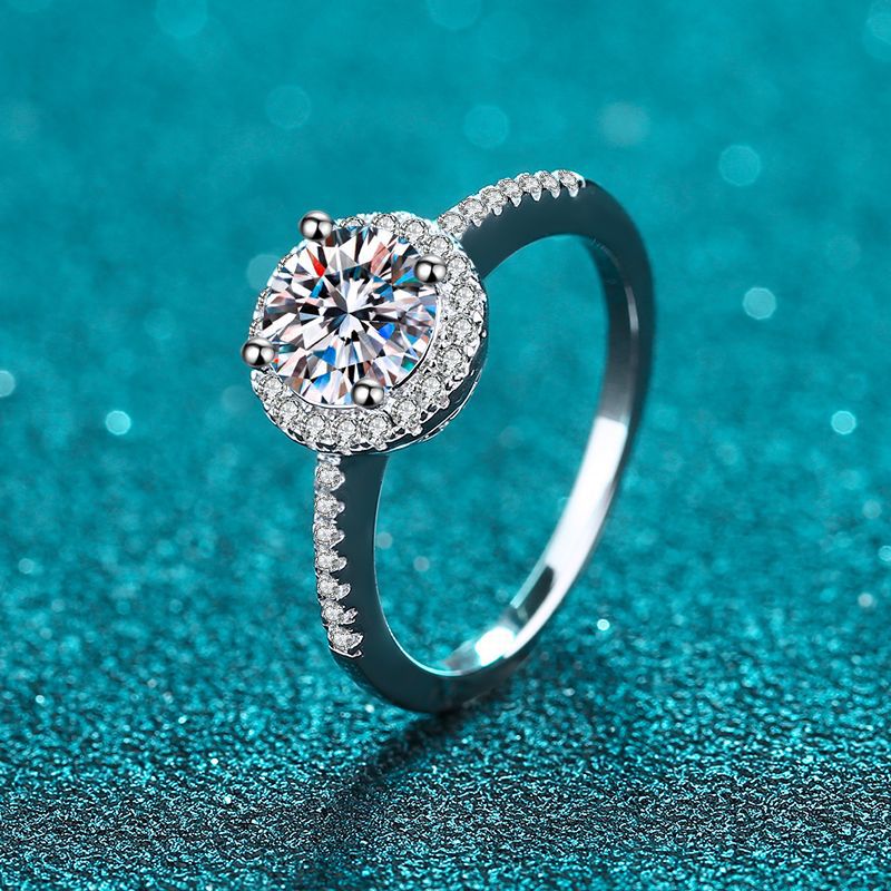 Bague de promesse éternelle en moissanite S925 2 carats