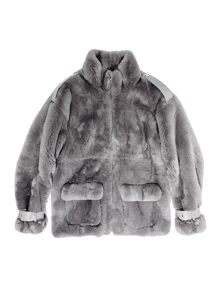 Icy King Genuine Rabbit Fur Men's Jacket