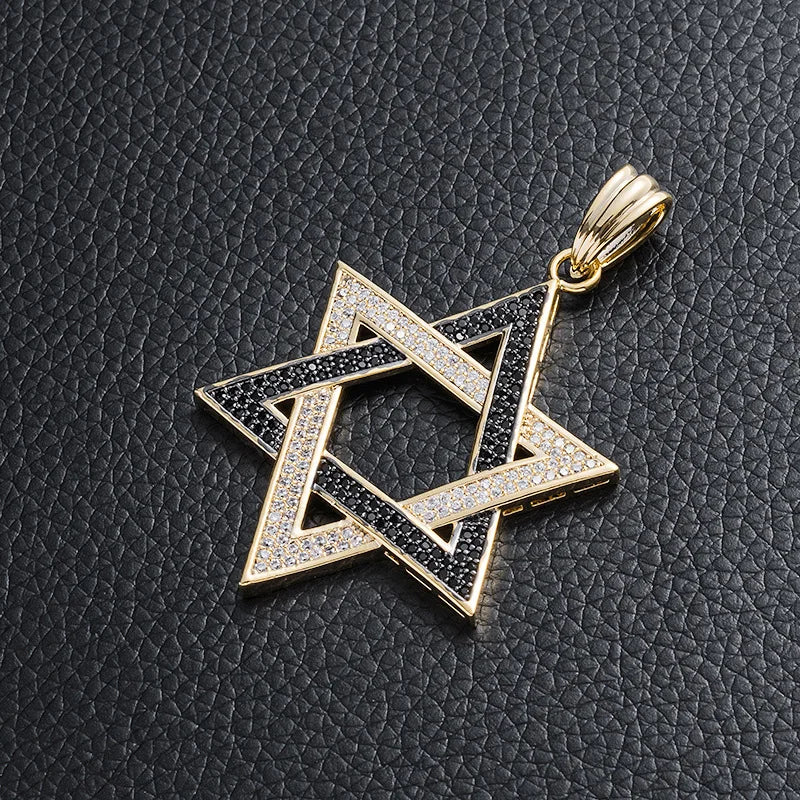 Iced Out Star of David Pendants Necklace