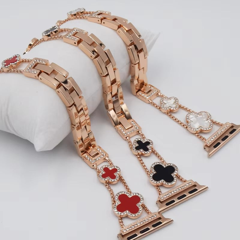 Iced Out Kleeblatt Apple Watch Armband