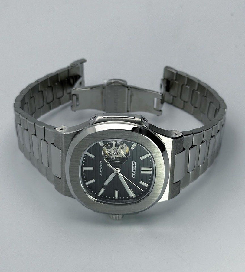 SEIKO MOD NAUTILUS | OPEN HEART BLACK