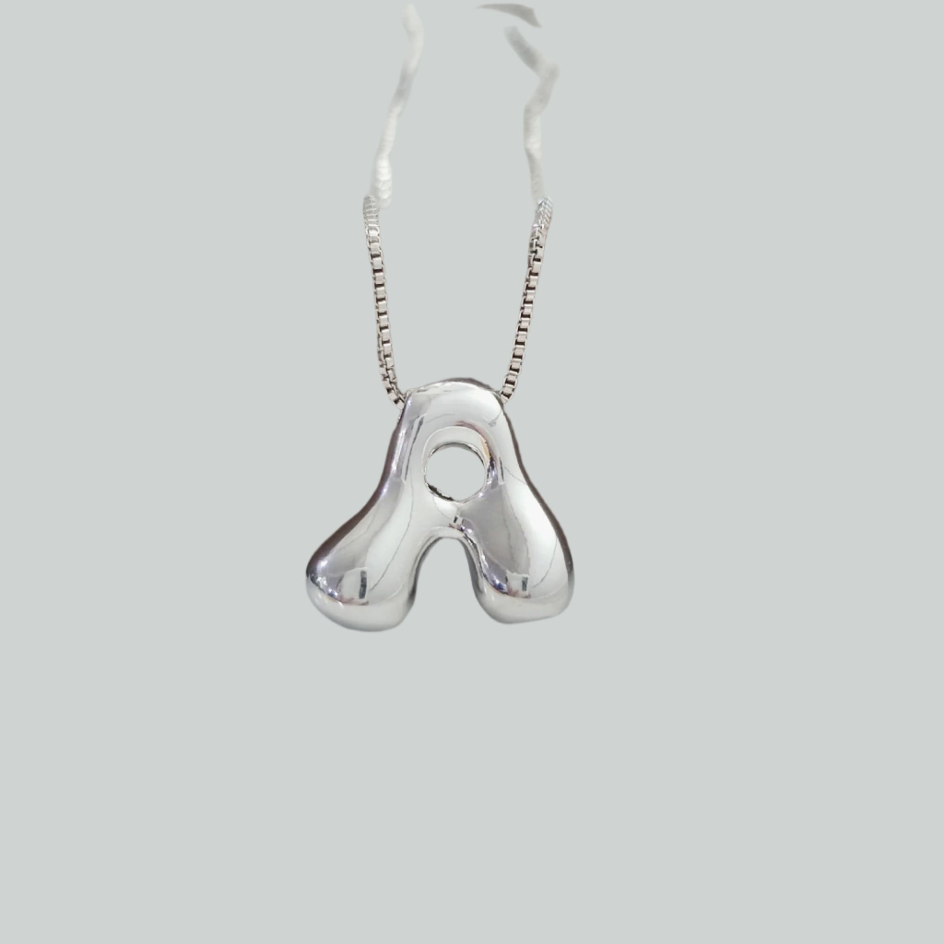 VVS Jewelry™ Chubby Bubble Initial Letter Necklace