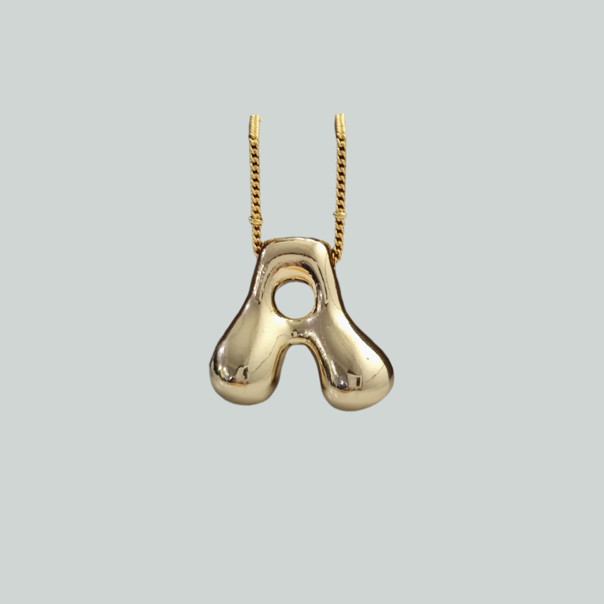 VVS Jewelry™ Chubby Bubble Initial Letter Necklace