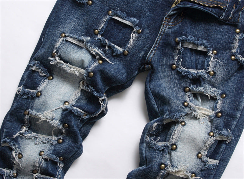 Liu Ding Broken Hole Jeans