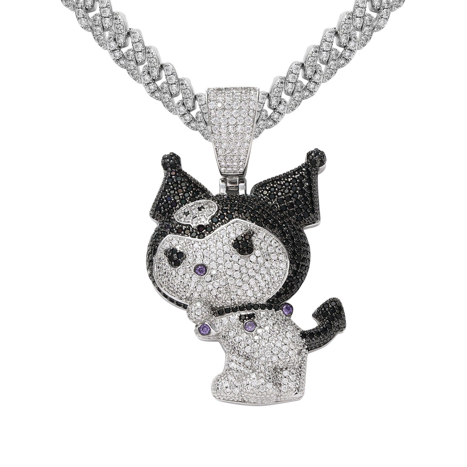 Kuromi Little Devil Pendant Necklace Rapper Chain