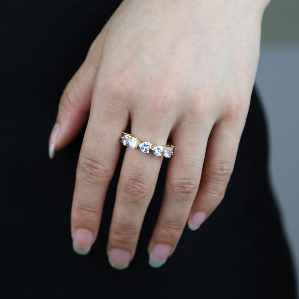 Bague d'éternité en forme de cœur de VVS Jewelry