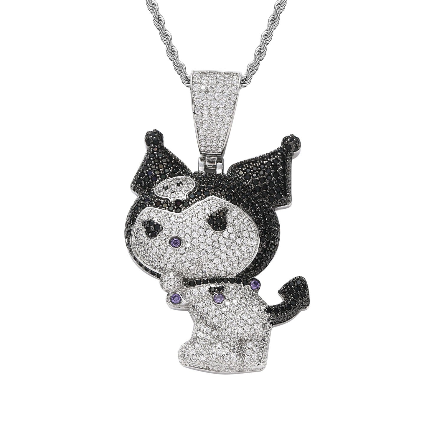 Kuromi Little Devil Pendant Necklace Rapper Chain