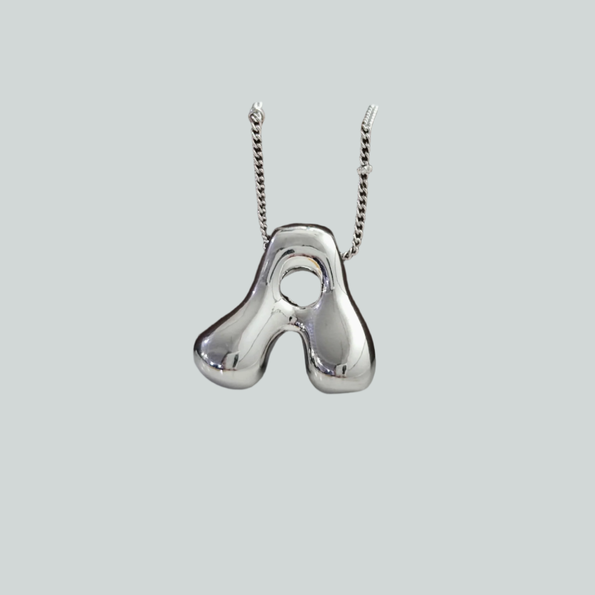 VVS Jewelry™ Chubby Bubble Initial Letter Necklace