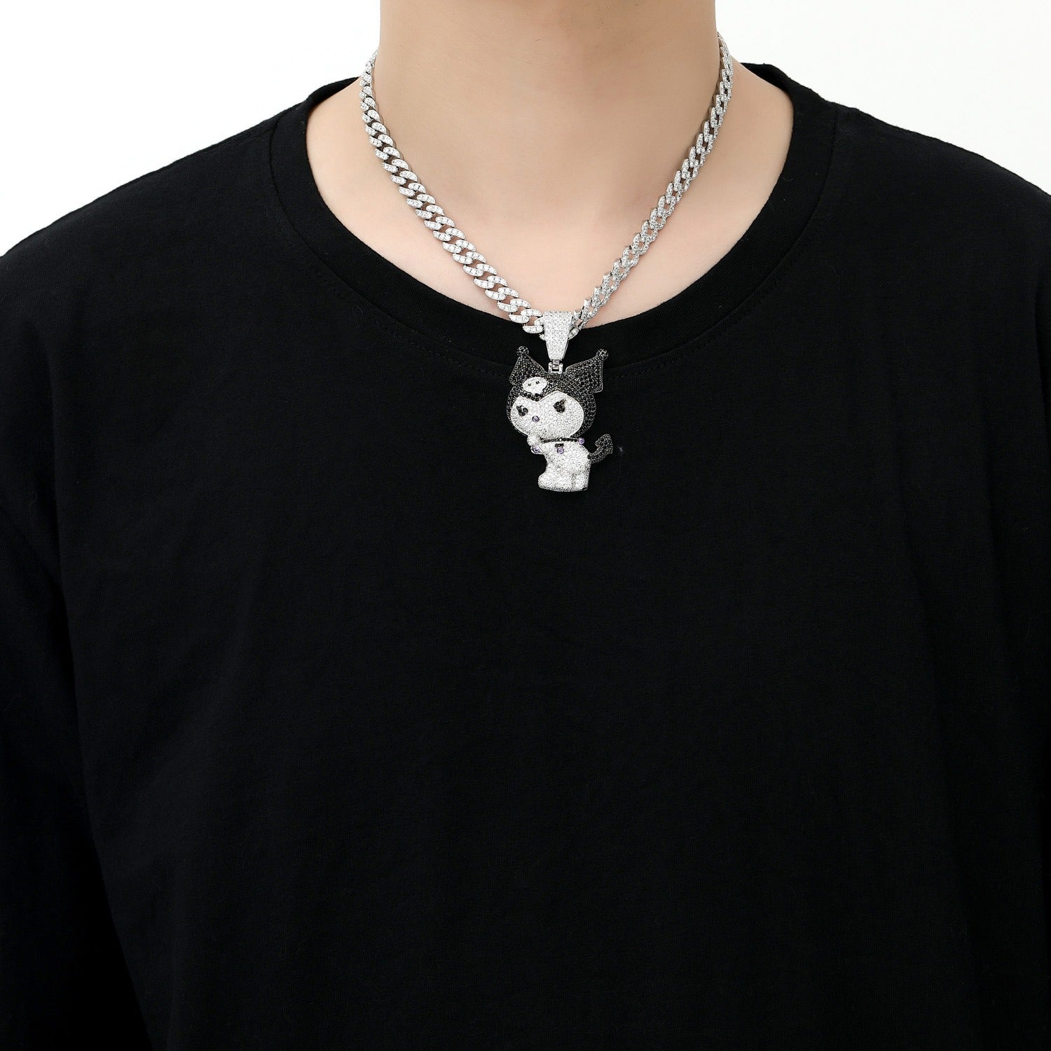 Kuromi Little Devil Pendant Necklace Rapper Chain