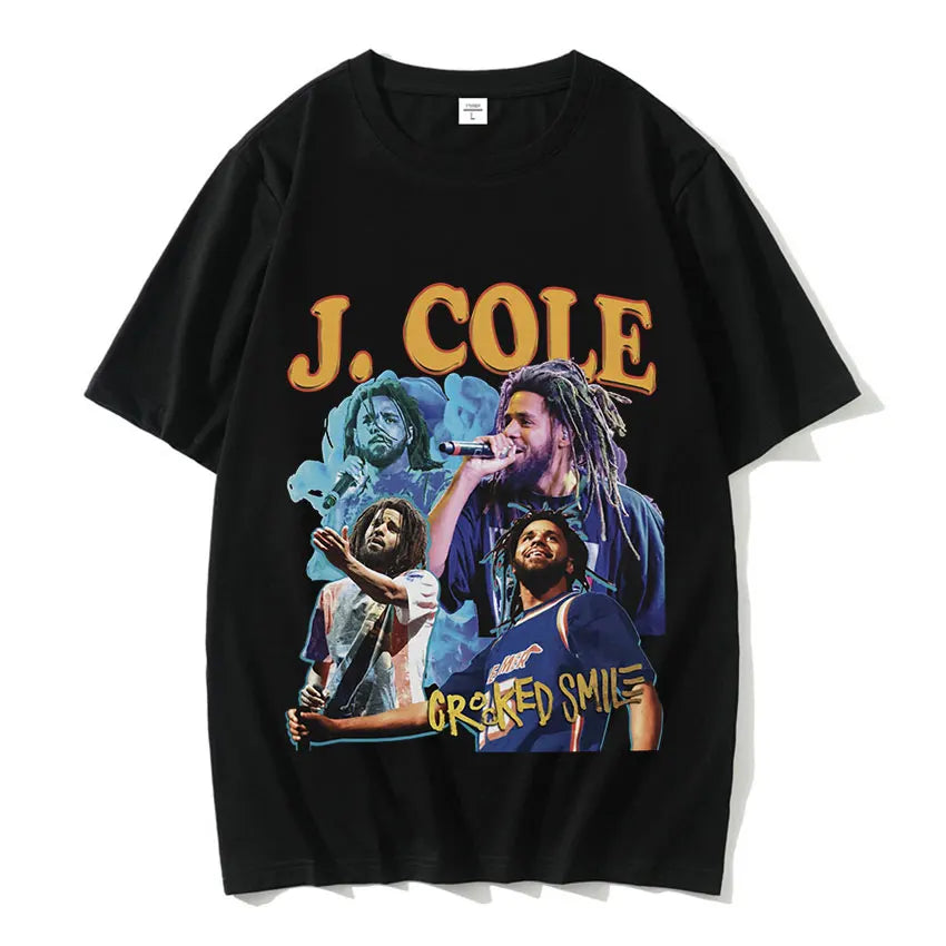 Nouveau T-shirt graphique vintage du rappeur J. Cole