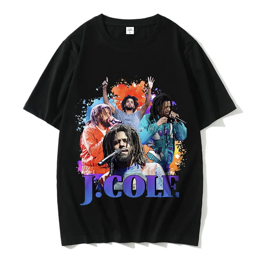 Nouveau T-shirt graphique vintage du rappeur J. Cole
