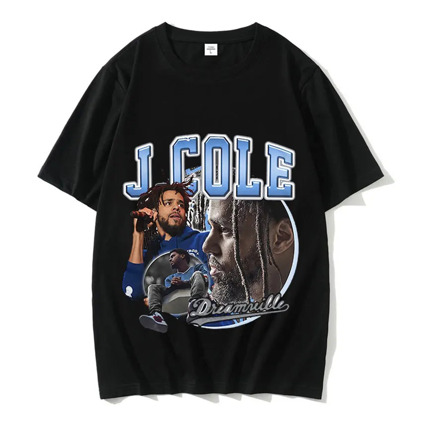 Nouveau T-shirt graphique vintage du rappeur J. Cole