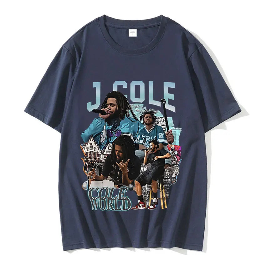 Nouveau T-shirt graphique vintage du rappeur J. Cole