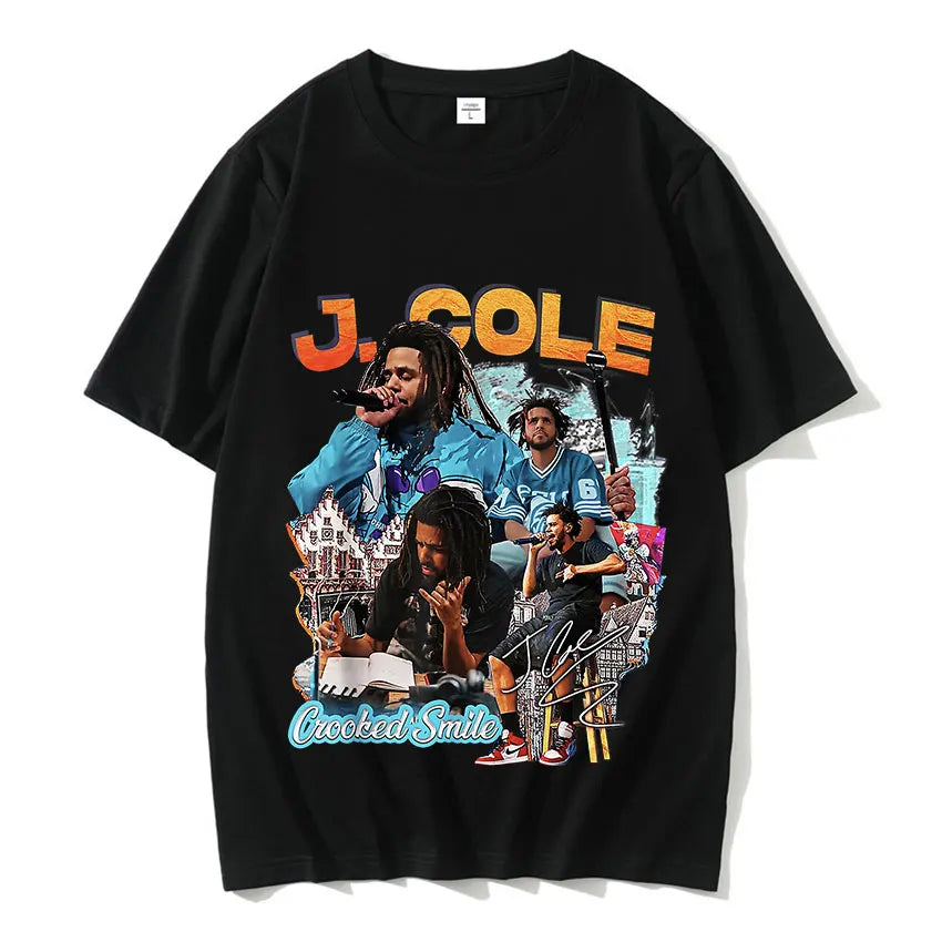 Nouveau T-shirt graphique vintage du rappeur J. Cole