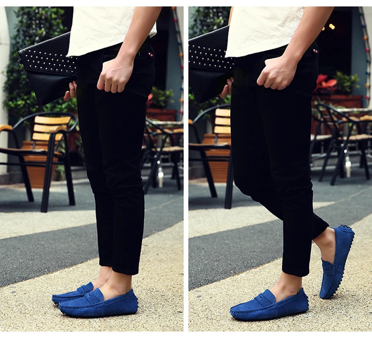 Mason "Blue" Genuine Leather Casual Driving Loafers