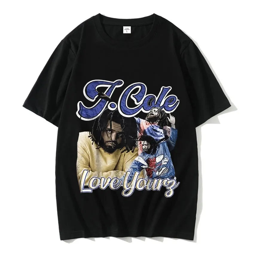 Nouveau T-shirt graphique vintage du rappeur J. Cole