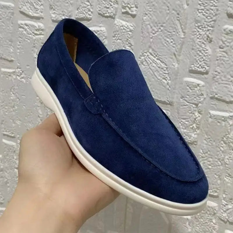 FROSTÉ Suede Blue Slip-on Loafers