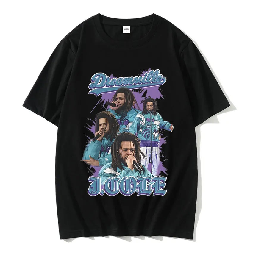 Nouveau T-shirt graphique vintage du rappeur J. Cole