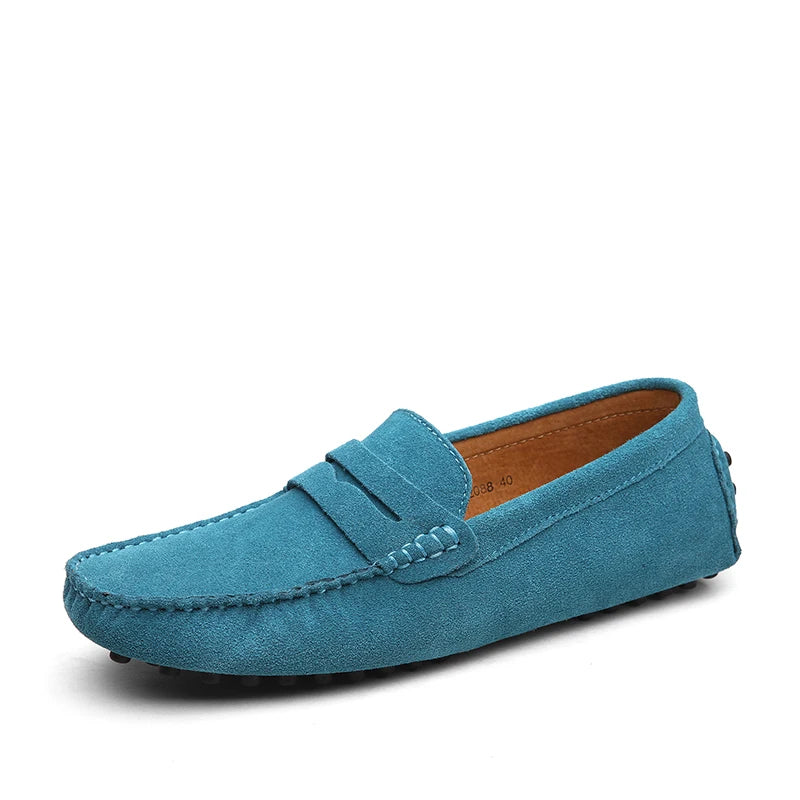Mason "Blue" Genuine Leather Casual Driving Loafers