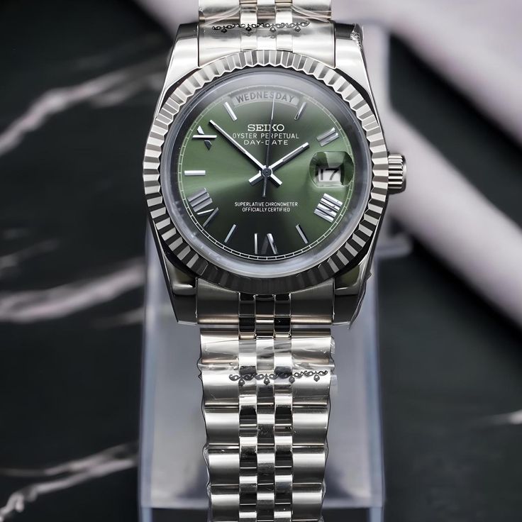 Seiko Mod Datejust | Olive Green
