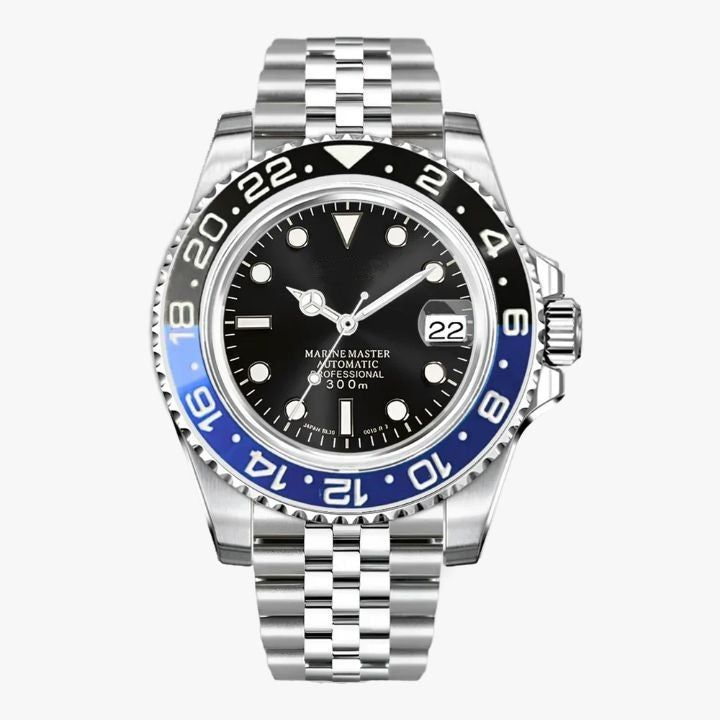 Seiko Mod GMT Batman Black Blue