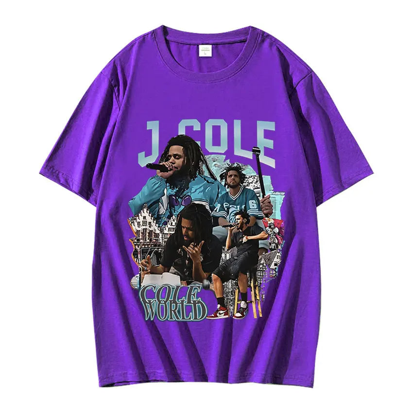 Nouveau T-shirt graphique vintage du rappeur J. Cole