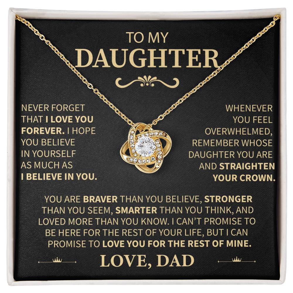 From Dad to Daughter "I Believe in You" Message Card Necklace