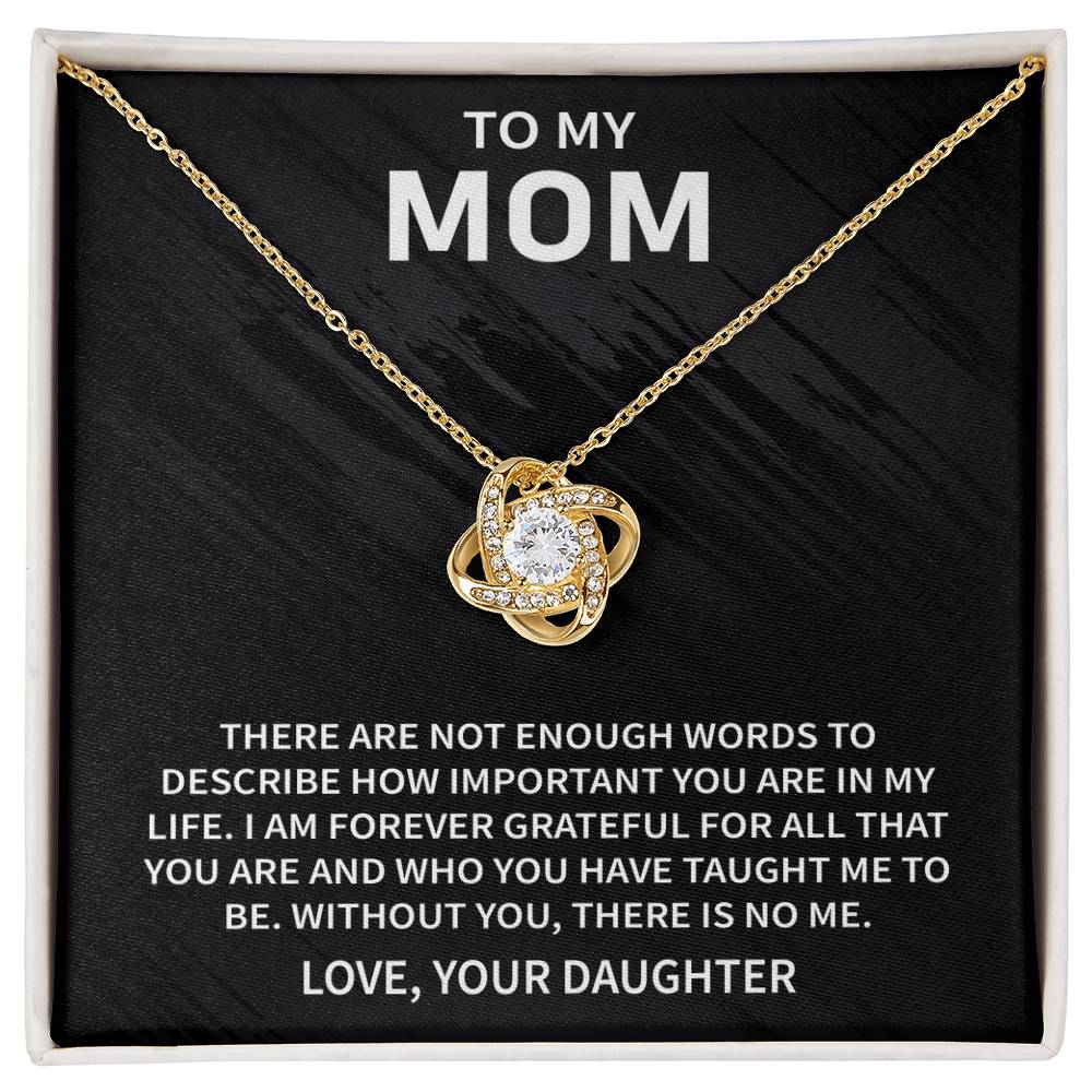 To My Mom Message Card Necklace