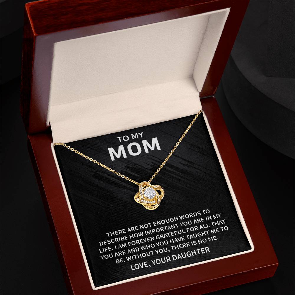 To My Mom Message Card Necklace
