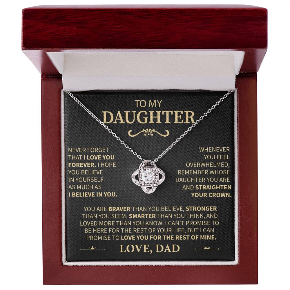 From Dad to Daughter "I Believe in You" Message Card Necklace