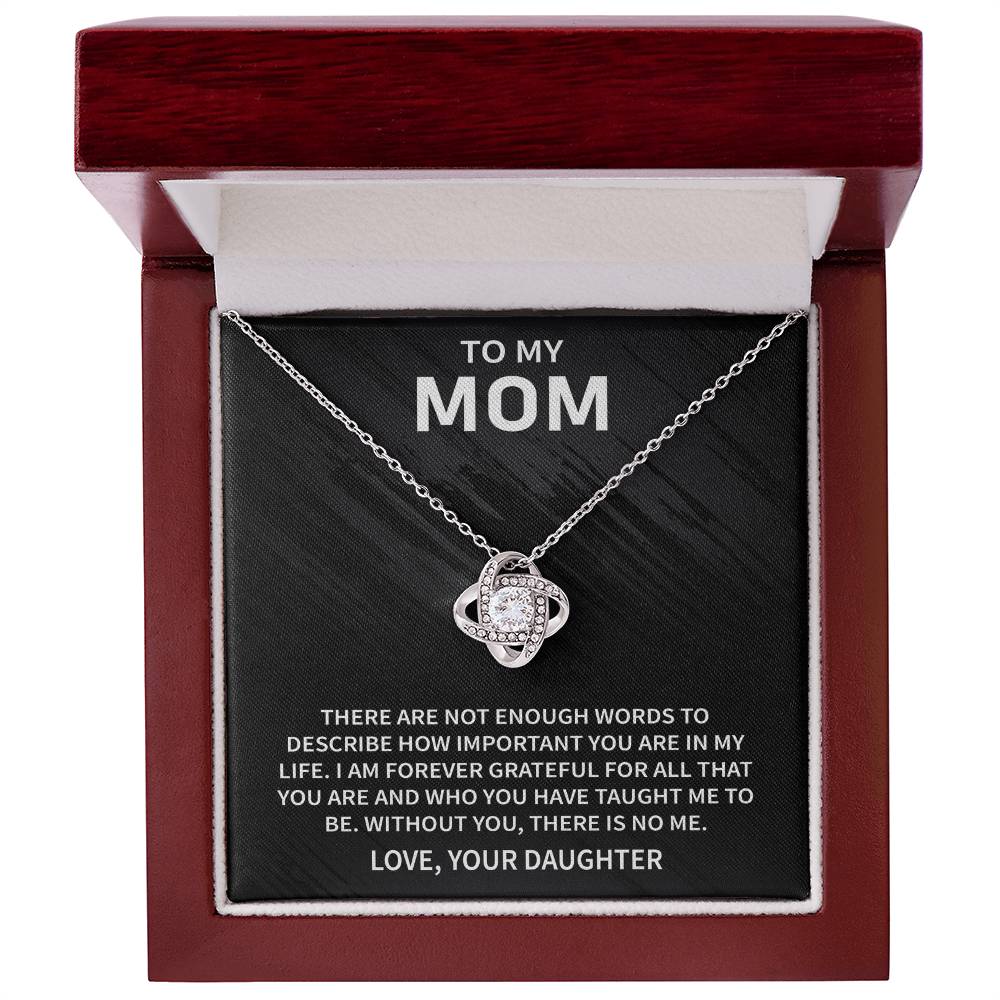 To My Mom Message Card Necklace