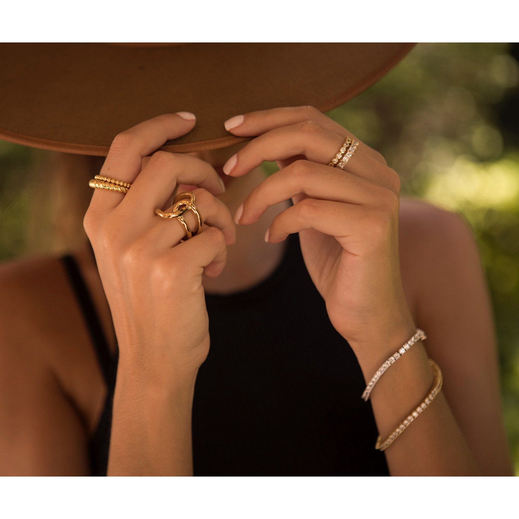 18k Gold Plated Stainless Steel Ring - BOGO