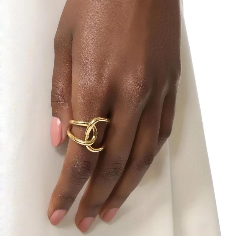 18k Gold Plated Stainless Steel Ring - BOGO