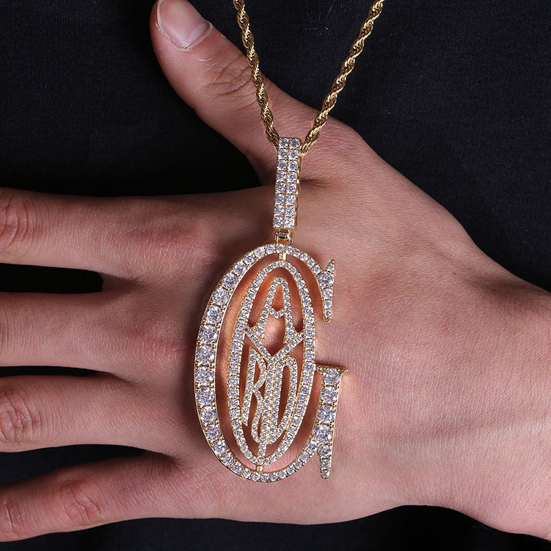Tyga-Inspired Goyard Pendant Necklace Rapper Chain
