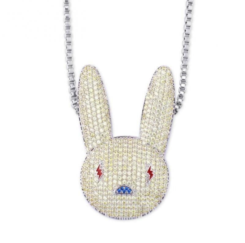 Bad Bunny Pendant Necklace Rapper Chain
