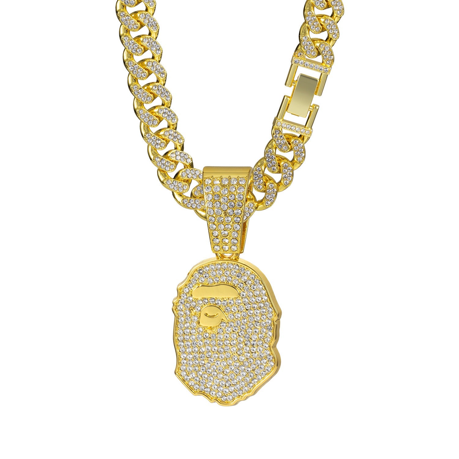 BG BAPE-Inspired Pendant Necklace Rapper Chain
