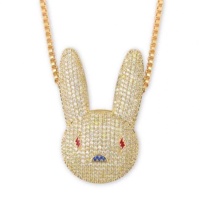 Bad Bunny Pendant Necklace Rapper Chain